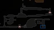 The blue marking box indicates the location of the Silk Soar in Hollow Knight Silksong (Image via Team Cherry)